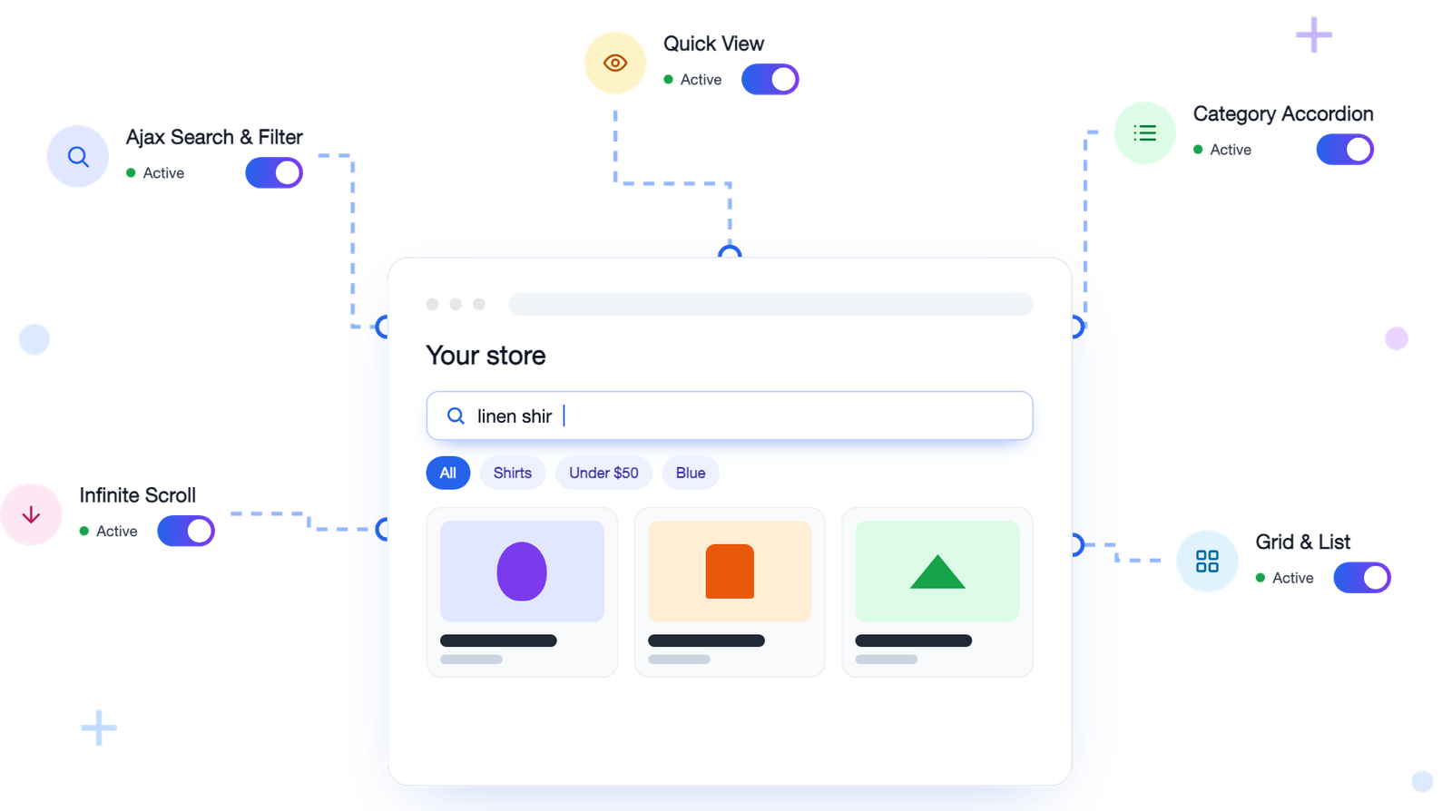 WooCommerce shop and catalog plugins: AJAX search and filter, Quick View, Category Accordion, Infinite Scroll and Grid & List